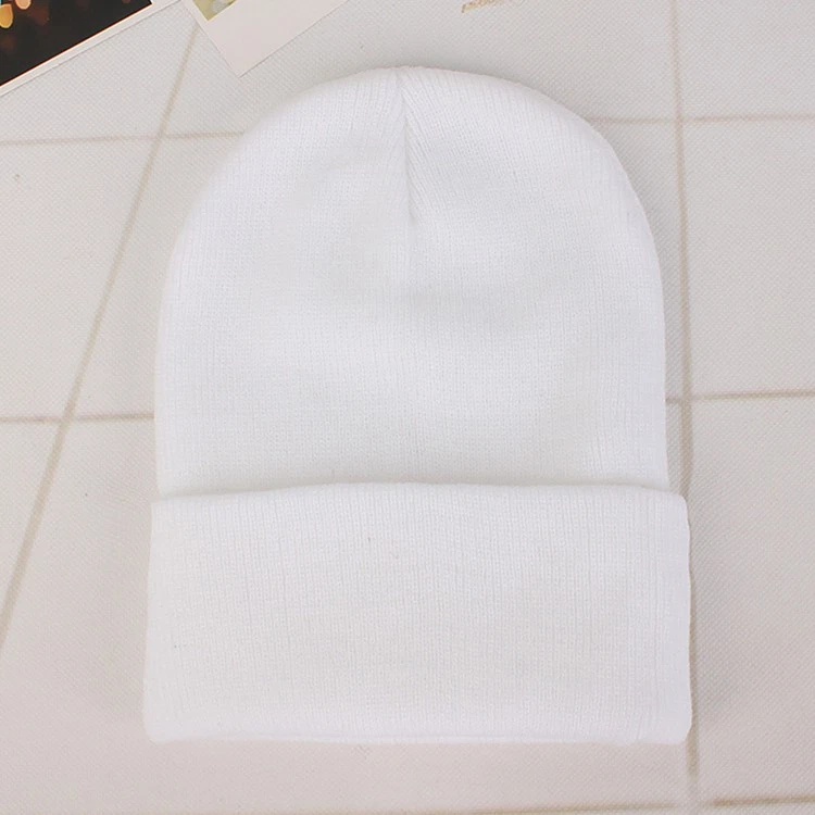 Womens Girls Beanies Knitted Solid Cute Hat Female Beanie Caps Warmer Casual Cap - Image 3 of 4