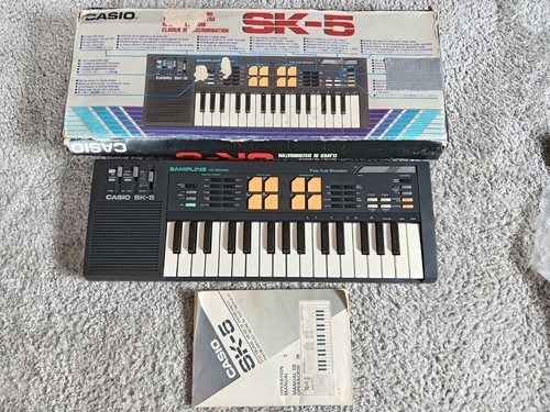 Vintage Casio SK-5 Sampling Keyboard Boxed w/ Manual - Fully Working Retro Synth