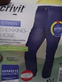 Crivit Herren Trekkinghose Wanderhose marineblau 2 Taschen am Bein Gr. 56 NEU1