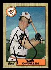 Tom O'Malley Baltimore Orioles 1987 Topps Auto On-Card Autograph #154 SIGNED w/C