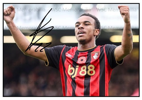 11984. Eli Junior Kroupi Signed Pictures (A4 Prints) Bournemouth Lorient