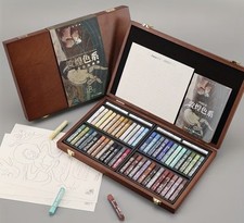 48 Color Oil Pastel in Wood Box NEW Shipping Included