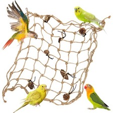 Bird Climbing Rope Net Parrot Perch Climbing Rope Ladder,Large Size - 24''X24...