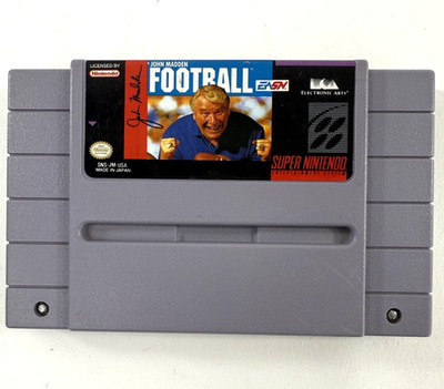John Madden Football (Super Nintendo, 1991) Game Cartridge - Tested and Working