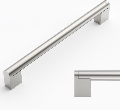 AMERDECO 10er Pack Schrankgriffe Schubladengriff Küchentür Nickel gebürstet 192 mm