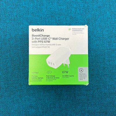 Belkin BoostCharge 67W 3-Port USB-C PPS Ladegerät OVP