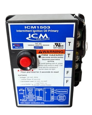 ICM Controls ICM1503 Intermittent Ignition Oil Primary Controls, 120 VAC
