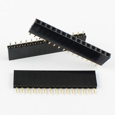 5Pcs 2.54mm Pitch 1x15 Pin 15 Pin Female Single Row Straight Header Strip