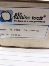 AIR TURBINE TOOLS 0190SV 50,000 RPM RIGHT ANGLE GRINDER 1/4” INLET. 1/8” COLLET