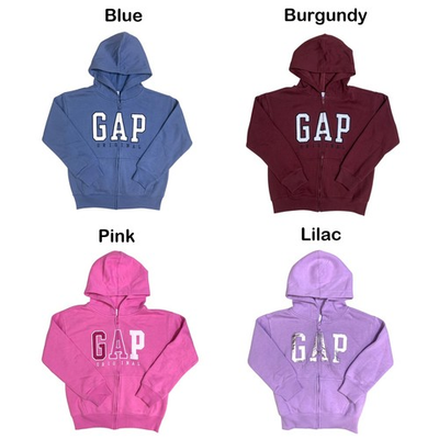 #ad Gap Kids Unisex Full Zip Fleece Hooded Sweatshirt with Front Panel Pockets $12.99