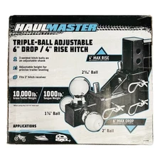 HAUL-MASTER Triple-Ball Mount Adjustable 6 in. Drop/ 4 in. Rise Hitch
