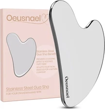 Stainless Steel Gua Sha Facial Tools, Lymphatic Drainage Massager for Face Sculp