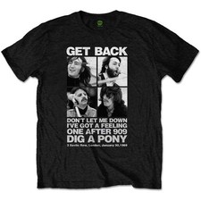 Image of The Beatles 3 Savile Row Black Official Mens T-Shirt