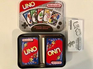 Super Mario Bros Nintendo Uno Special Edition Card Game Collector’s Tin 2004