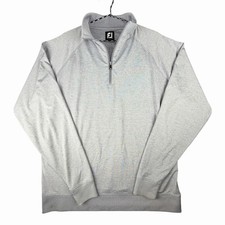 FootJoy Men's Performance Gray 1/4 Zip Golf Pullover Jacket Long Sleeve Sz L