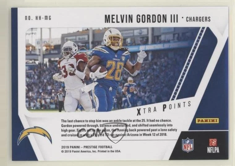 2019 Panini Prestige Highlight Reel Xtra Points Green /199 Melvin Gordon III - Image 2 of 2