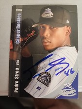 Pedro Strop Signed 2006 Casper Rockies Grandstand #35