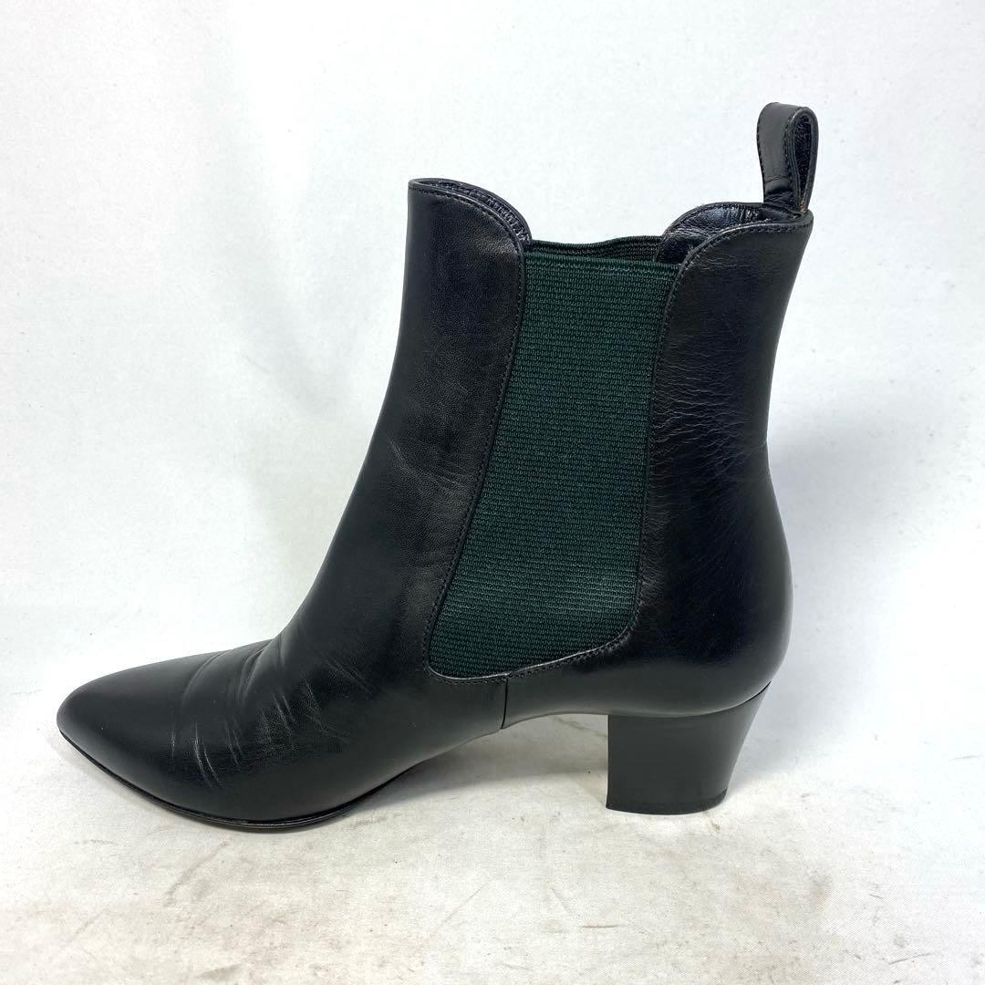 Gucci Side Gore Boots Black X Green Leather Size 34 US About4 For Women thumbnail 11