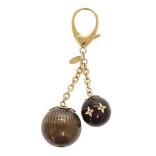 Louis Vuitton M66980 Bag Charm Keychain Brown Gold Used
