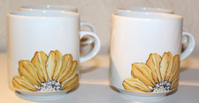 Septfontaines 4 x Kaffeetasse Blume gelb Villeroy & Boch - Vintage