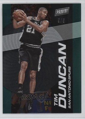 2023-24 Panini Player of the Day Green /5 Tim Duncan #76 HOF 2oh
