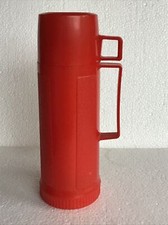 Vintage King Seeley 1 Quart Thermos Red Black Diamond Pattern Made in the USA