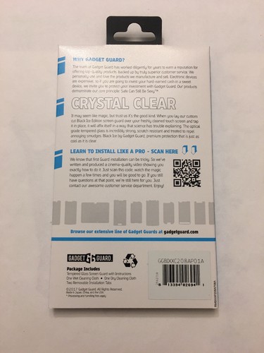 GADGET GUARD Black Ice Tempered GLASS Screen Protector for Apple iPhone X/XS - Picture 5 of 7