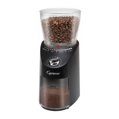 Capresso Infinity Plus Black Conical Burr Grinder New In Box