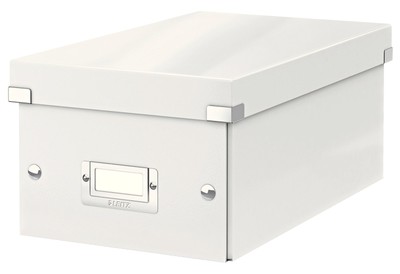 Leitz Storage Box, White, Click and Store Range, 60420001 White DVD DVD