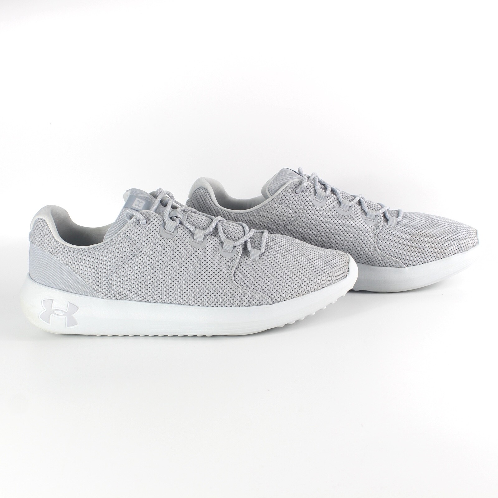 Men UA Under Armour Ripple Running Shoes Silver Size 14