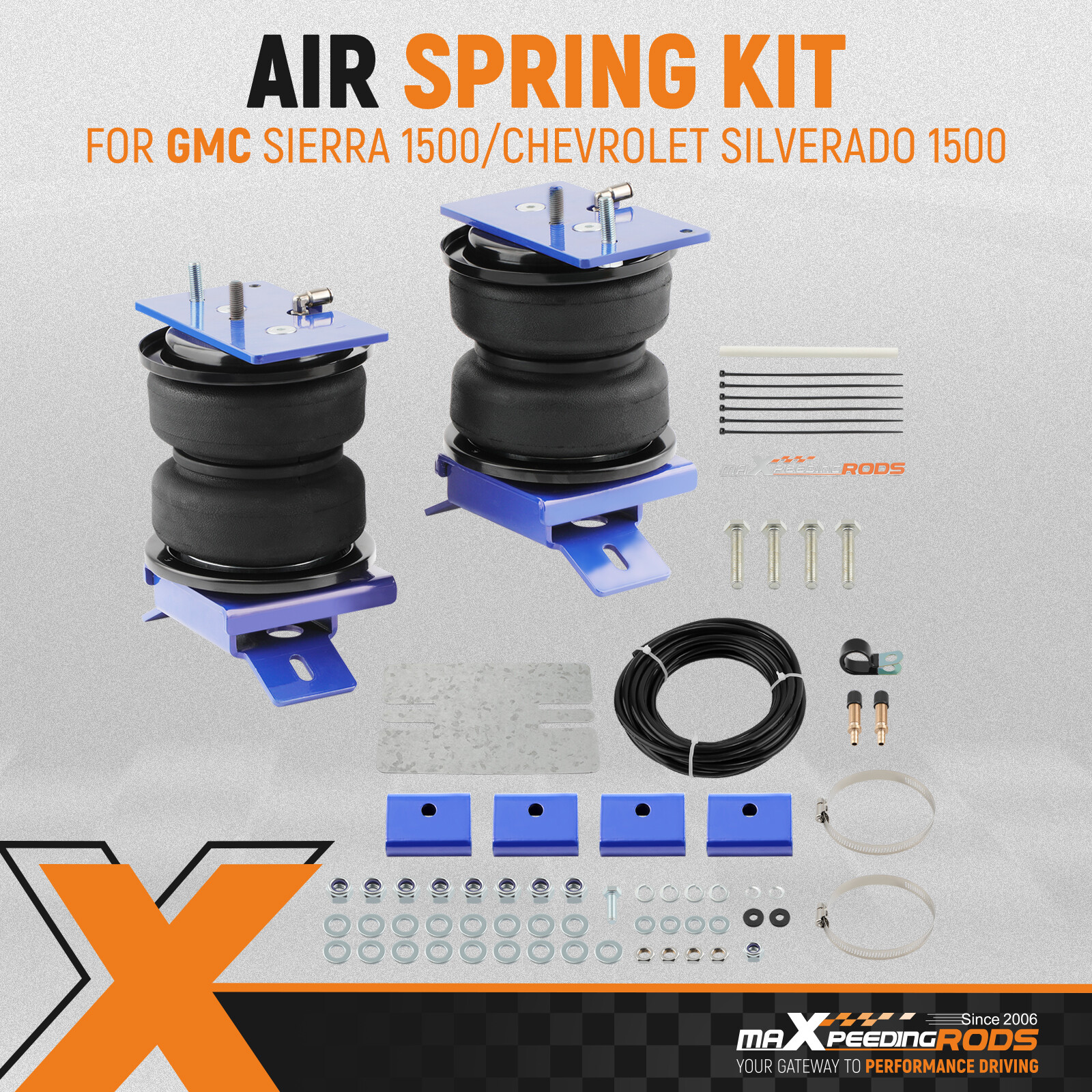 Air Suspension Spring Kit 5000 lbs For GMC Sierra Chevrolet Silverado 1500 99-07