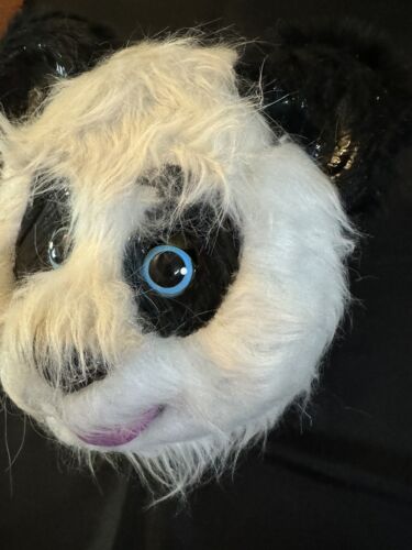 Panda Furry Friends Animal Costume Half Mask - Picture 3 of 7