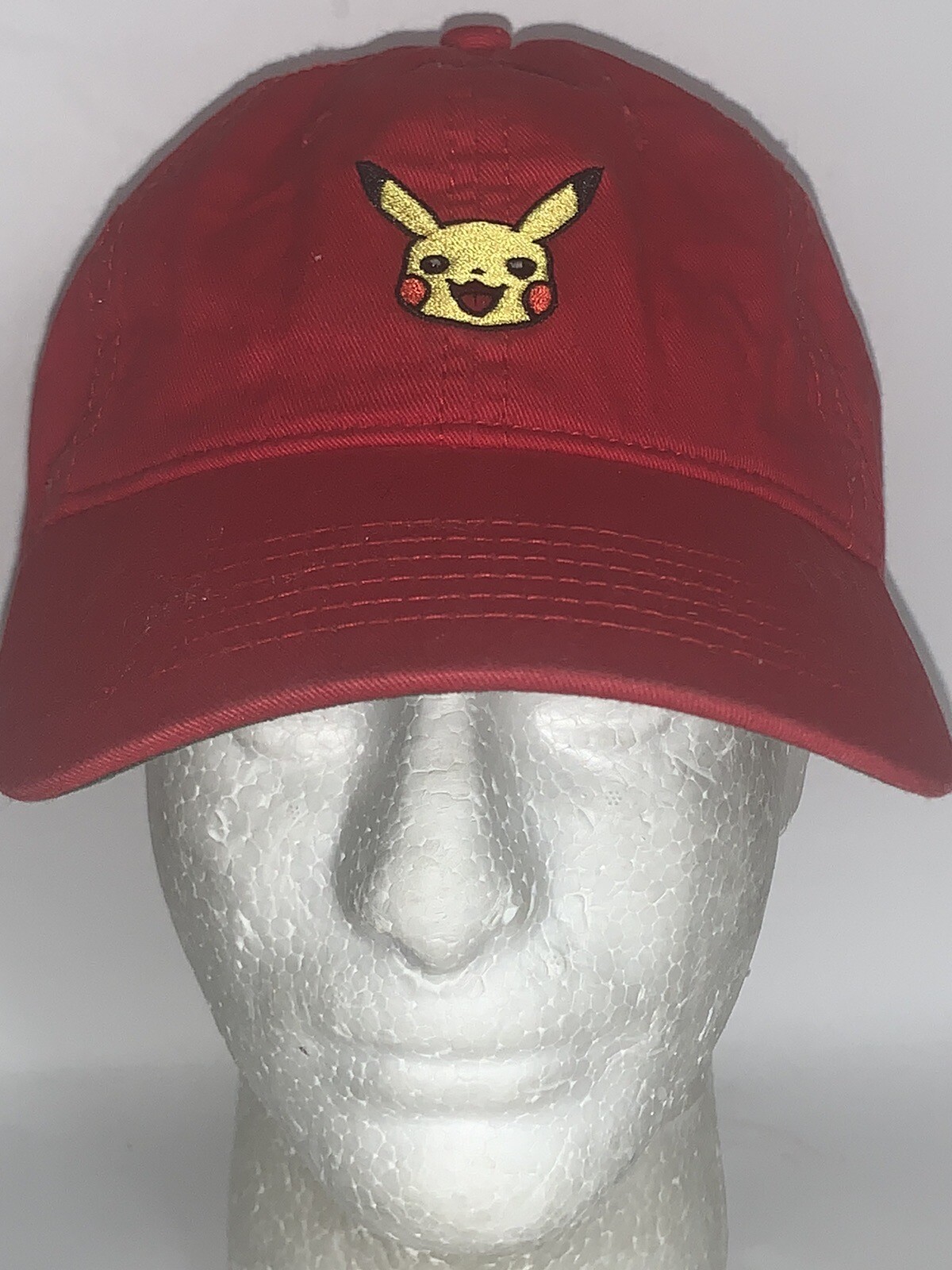PICKACHU HAT CAP ADJUSTABLE STRAPBACK LEATHER RED… - image 3