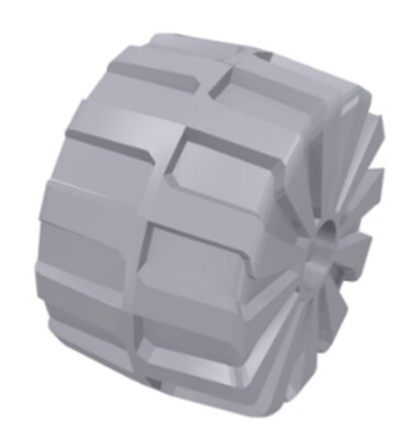 Wheel Hard Plastic Giant (71mm D. x 47mm) Light Bluish Grey 10030 UCS