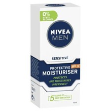 Nivea For Men Face Care Sensitive Moisturiser 75ML Alcohol Free