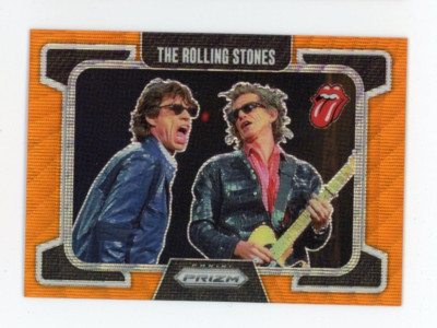 2025 Panini Prizm Rolling Stones Jagger Richards #95 Orange Wave #/259 SP