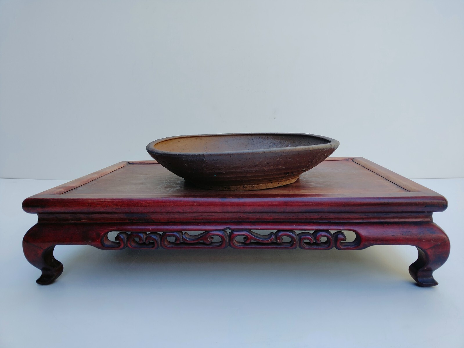 Vintage Nanban Bonsai Pot Bunjin Style 27 cm 10.63 in Antique Planter