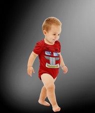 Baby Robot Leader Cartoon Hero Halloween Costume Cosplay Bodysuit