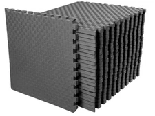 Foam Puzzle Mat Interlocking Tiles Gym Fitness Floor Exercise 1" Thick 72sqf