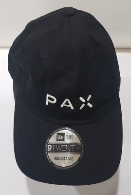 NEW Embroidered PAX NEW ERA 9TWENTY Black Adjustable Baseball Hat Cap One Size