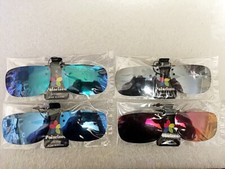 Polycarbonate Polarized Color Mirror and Shaded Lens Clip-On and Flip-Up