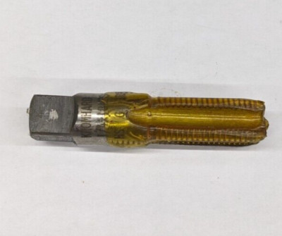 Kromhard 1/4''-18 NPSG Pipe Tap HSS G 4 Flutes 9/16'' Shank Grease Fitting USA
