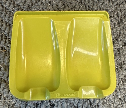 Vintage Tupperware Avocado Green Double Spoon Rest 1226