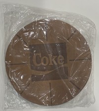 Vintage Leather Coca-Cola 4-pc Set or Coasters in Factory Sealed Package