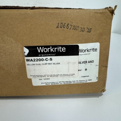Workrite Willow Dual Clmp MNT Silver WA2200-C-S