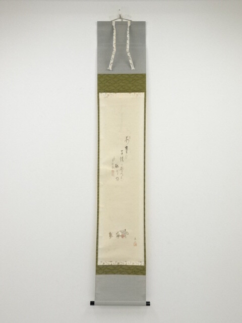 6006083: JAPANESE HANGING SCROLL / HAND PAINTED