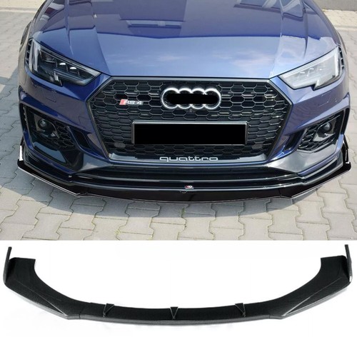 TTTao Frontspoiler Für Audi A4 B9 2017-2019 - Carbon Look Frontlippe D-Type Schwarz