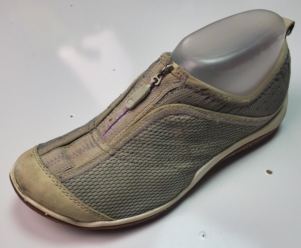 Merrell Lorelei Women's Ice Gray Front Zipper Fashion Comfort Sneakers Size 