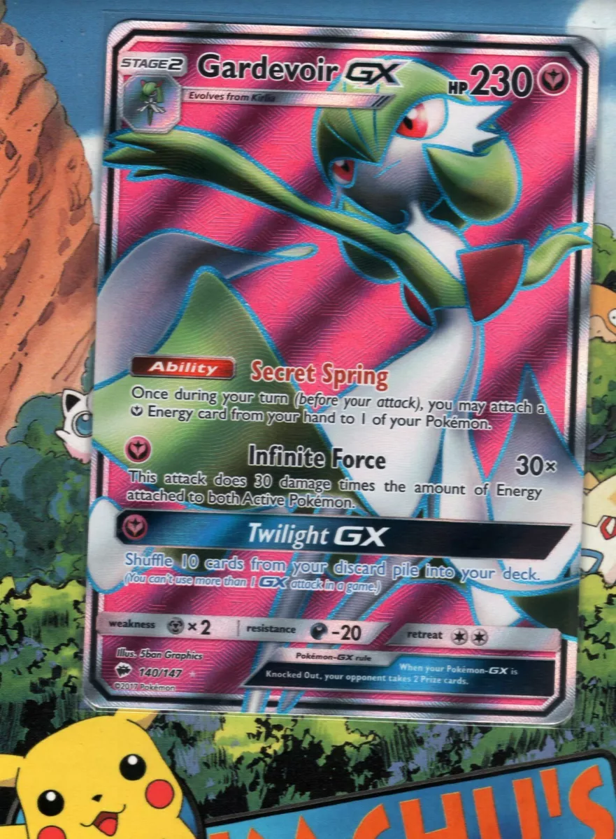 Gardevoir GX 140/147 Burning Shadows Full Art Pokemon Card Near Mint