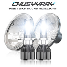 Par de faros LED cromados de 7 pulgadas juego de actualización para camioneta Ford Plymouth coche clásico
